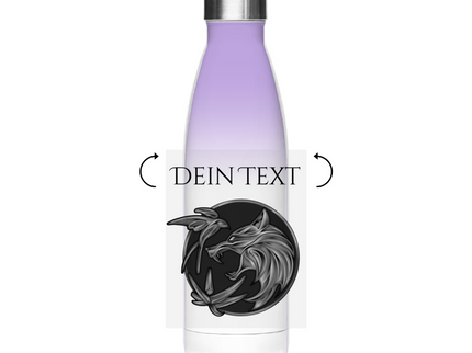 Edelstahl-Thermoflasche - Wolfsemblem