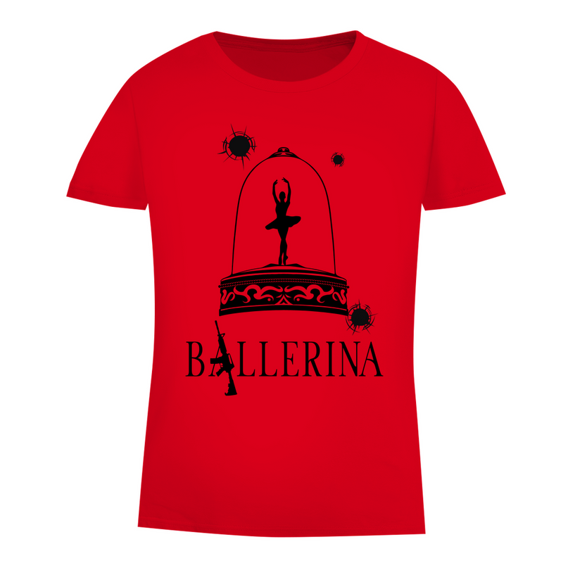 Damen Premium Bio T-Shirt - Tänzerin im Kugelhagel