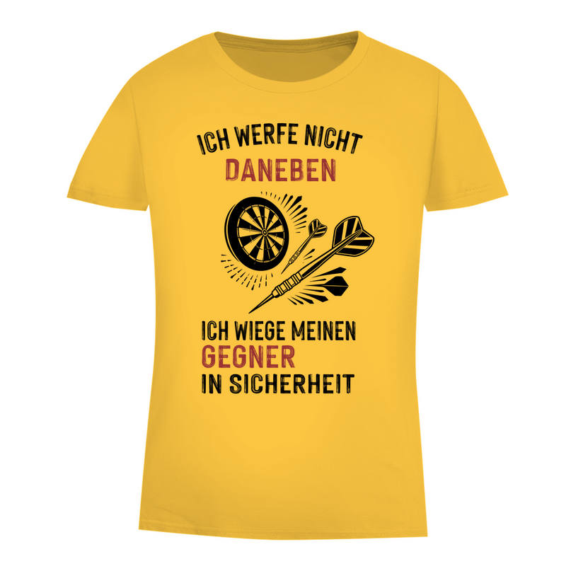 Damen Premium Bio T-Shirt – Ich werfe nicht daneben ...