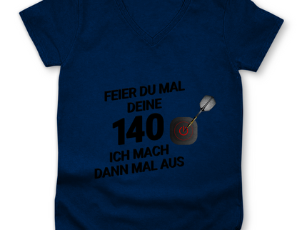 Damen Premium Bio V-Neck T-Shirt – Feier du mal deine 140