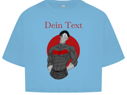 Damen Oversize Crop Top – Broken Hero 2