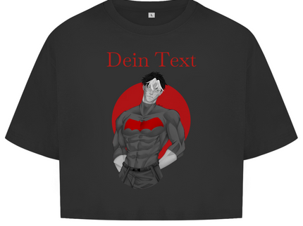 Damen Oversize Crop Top – Broken Hero 2