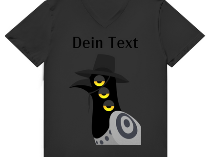 Herren Premium Bio V-Neck T-Shirt – Dämonischer Vogel