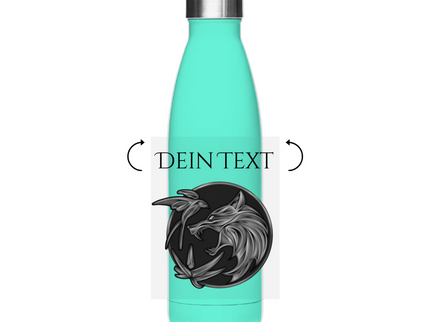 Edelstahl-Thermoflasche - Wolfsemblem