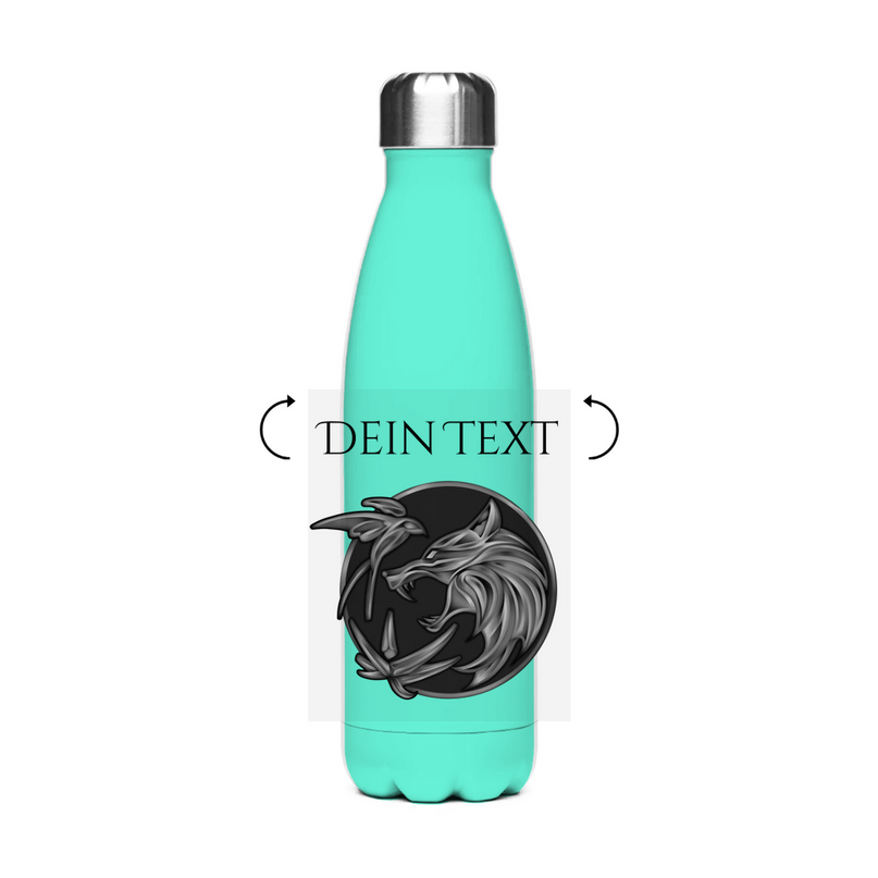 Edelstahl-Thermoflasche - Wolfsemblem