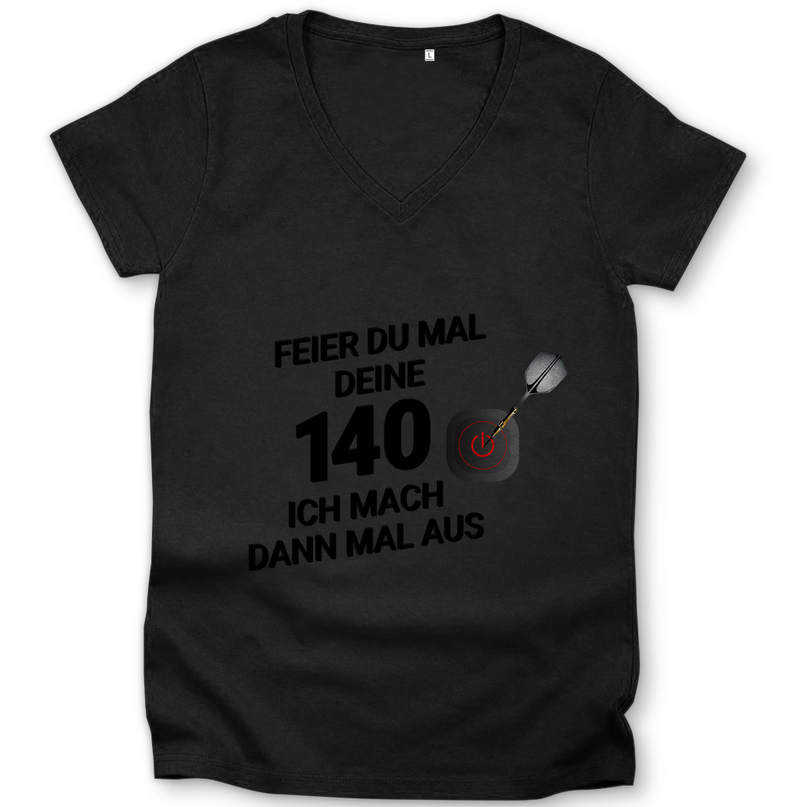 Damen Premium Bio V-Neck T-Shirt – Feier du mal deine 140