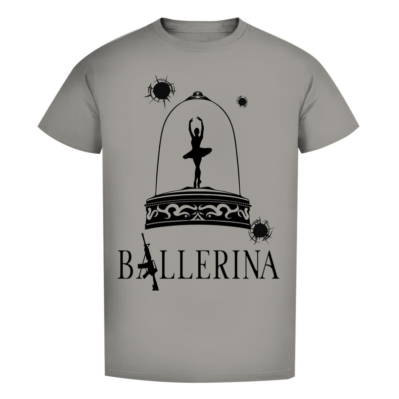 Herren Premium Bio T-Shirt - Tänzerin im Kugelhagel