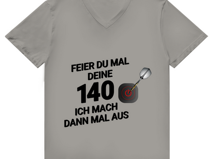 Herren Premium Bio V-Neck T-Shirt – Feier du mal deine 140