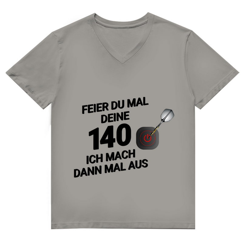 Herren Premium Bio V-Neck T-Shirt – Feier du mal deine 140