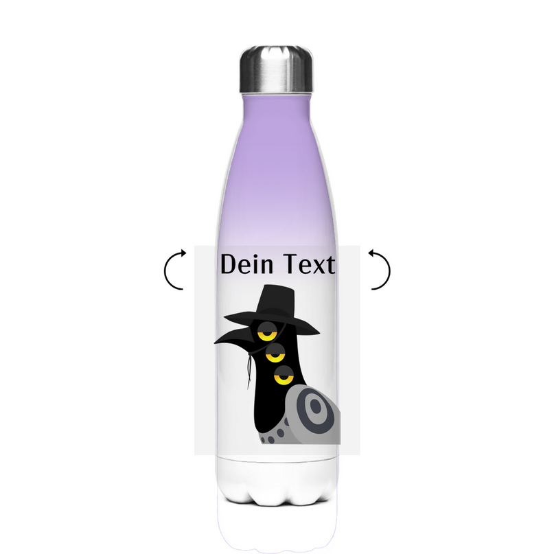 Edelstahl Thermoflasche – Dämonischer Vogel