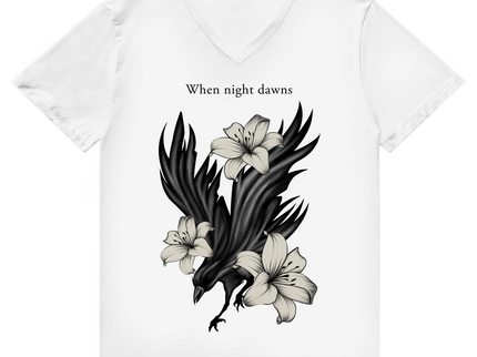 Herren Premium Bio V-Neck T-Shirt - Rabe & Lilien Motiv