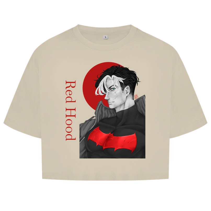 Damen Oversize Crop Top  - Broken Hero