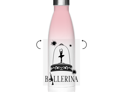 Edelstahl-Thermoflasche - Tänzerin im Kugelhagel