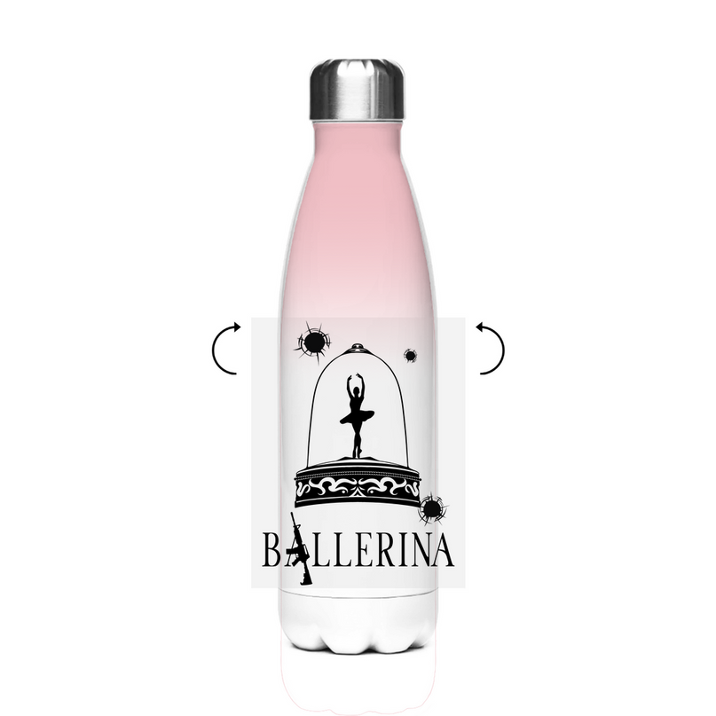 Edelstahl-Thermoflasche - Tänzerin im Kugelhagel