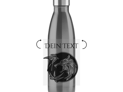 Edelstahl-Thermoflasche - Wolfsemblem
