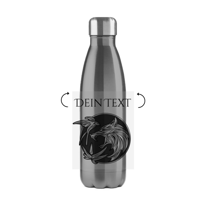 Edelstahl-Thermoflasche - Wolfsemblem