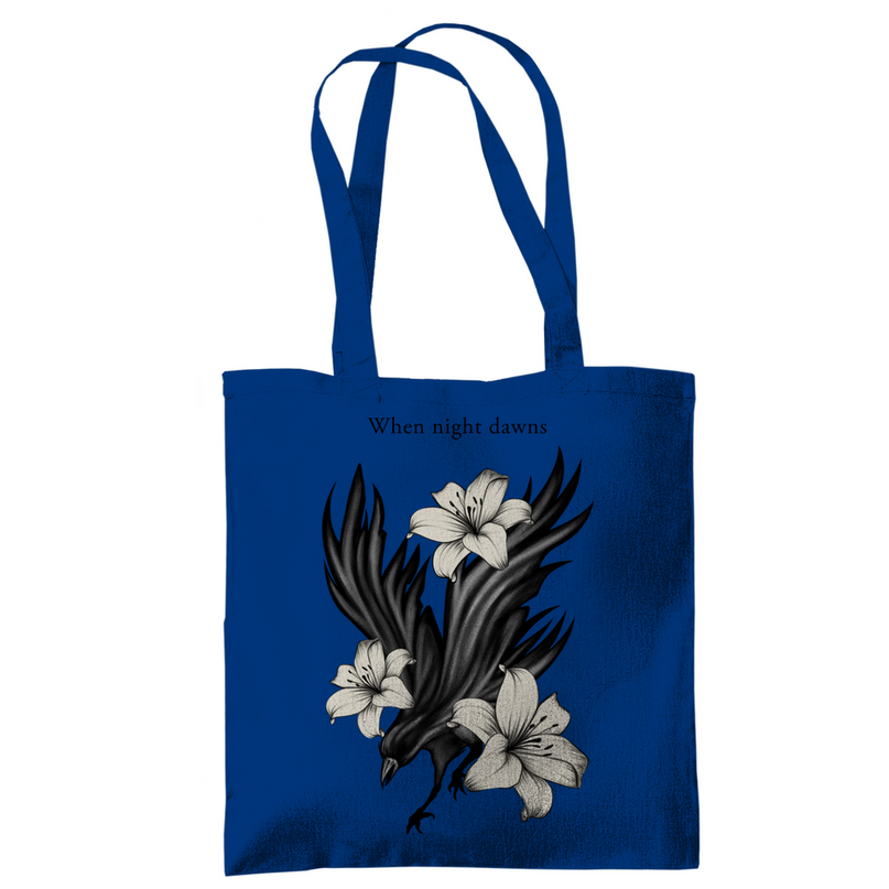 Tragetasche – Rabe und Lilien