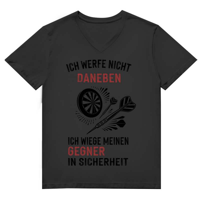 Herren Premium Bio V-Neck T-Shirt – Ich werfe nicht daneben ...