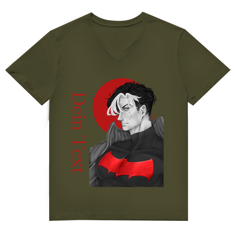 Herren Premium Bio V-Neck T-Shirt – Broken Hero