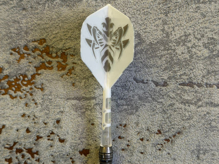 Cuesoul ROST T19 Weiß/Transparent Standard - Dart Flights